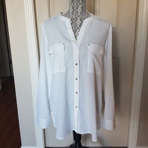 Calvin Klein Women's Roll-Tab Sleeves